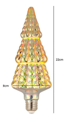 Ampolleta LED 3W RGB Diseño Árbol Navideño Decorativo Colores - Deus Group 