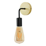 Aplique Madera Porta Ampolleta E27 Ascella Konnergie Deus - Deus Group