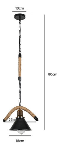 Lampara Techo Porta Ampolleta E27 Yute Vic Konnergie Deus