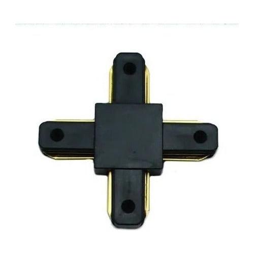 Conector Para Riel Monofásico En X Tipo Cruz 220v 4 Extremos - Deus Group