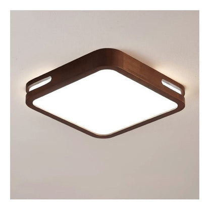Panel Plafón Led Borde Madera Sobrepuesto Cuadrado  30cm 24w - Deus Group 
