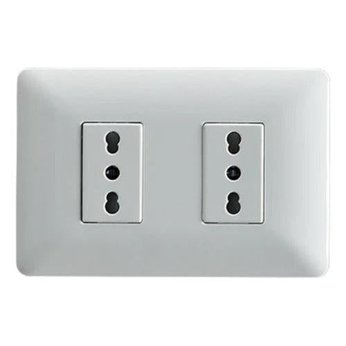 Enchufe Tomacorriente Doble Bipaso 220v Sec - Deus Group