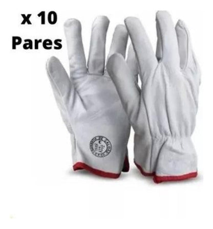 Guantes De Cabritilla Sin Forro Certificado Pack 10 Unidades - Deus Group 