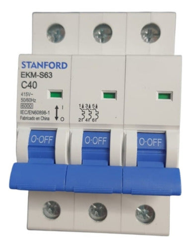 Interruptor Automático 3p 40a 6ka 415v C40 Sec - Deus Group 