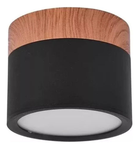 Panel Sobrepuesto Borde Madera Decorativo Led 6w Luz Cálida - Deus Group 