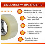 Cinta Embalaje Transparente Adhesiva Huincha 72x1000