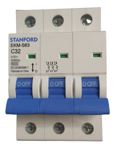 Interruptor Automático 3p 32a 6ka 415v C32 Sec - Deus Group 