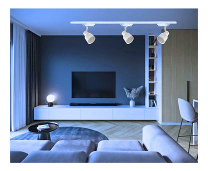 Pack 3 Foco Monofásico Lámpara Techo Riel Muro Elegante Gu10