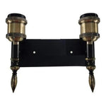 Aplique Doble Lámpara Foco LED Muro E27 Bronce Decoración - Deus Group