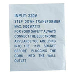 Auto Transformador Corriente 220v A 110v 2000 Watts + Tierra - Deus Group