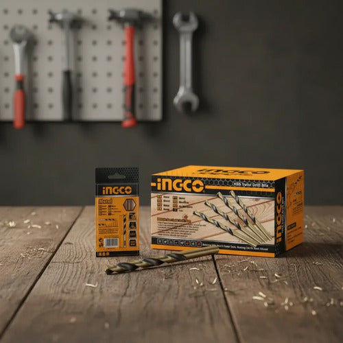 Set Brocas Metal Hss 10 Piezas 4x75mm Ingco Dbt1100403