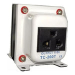 Auto Transformador Corriente 220v A 110v  200 Watts + Tierra - Deus Group