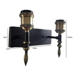 Aplique Doble Lámpara Foco LED Muro E27 Bronce Decoración - Deus Group