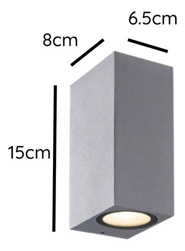 Aplique Led Kapelle Ip54 Doble Porta Gu10 Konnergie Deus