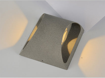 Aplique Lámpara Foco Led Muro 10w Exterior Luz Cálida Color Gris - Deus Group 