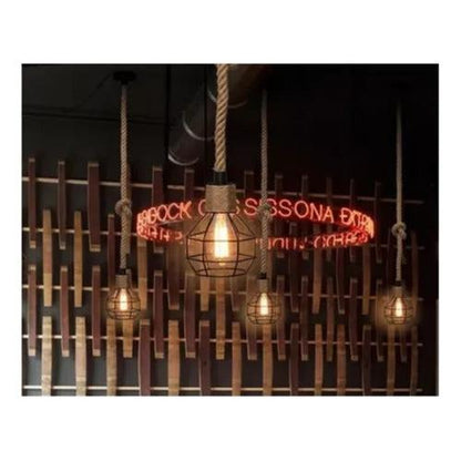 Lampara Colgante Techo Vintage Cáñamo Retro E27 - Deus Group