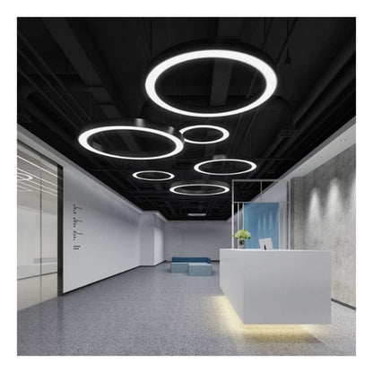 Lámpara Led Colgante Redonda Moderna  60cm 36w Luz Fría - Deus Group 