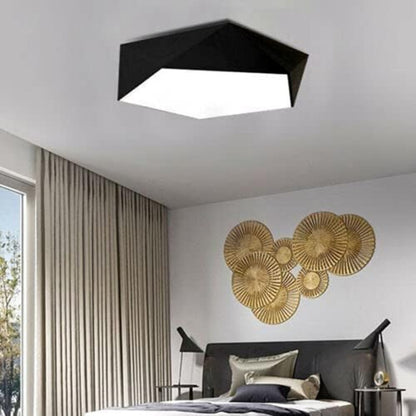 Lámpara Led 72w 40cm Sobrepuesta Moderna Pentágono + Control - Deus Group 