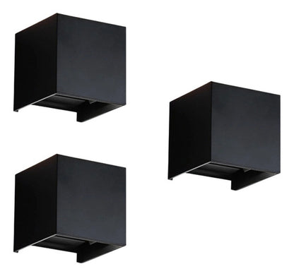 Pack 3 Aplique Led Exterior Ip54 3000k Shaula Konnergie Deus - Deus Group 