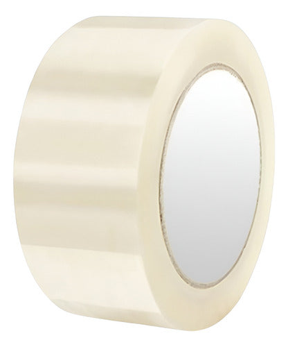 Cinta Embalaje Transparente Adhesiva Huincha 48x100 Color Blanco Lisa