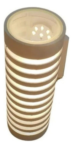 Aplique Led Doble Cilindro Exterior 18w Luz Calida 3000k