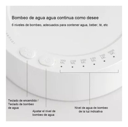 Dispensador De Agua Inteligente Elegante Usb Regulable Mesa - Deus Group 