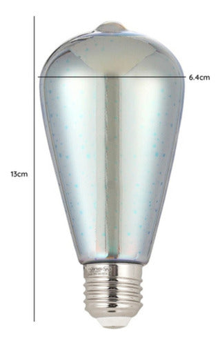 Ampolleta Led 1.5W RGB Edison Decorativa Colores - Deus Group 