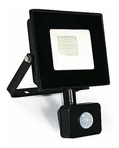 Foco Led Con Sensor De Movimiento 50w Reflector Ip66 D Color De La Carcasa Negro Color De La Luz Blanco Frío - Deus Group 