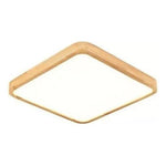 Panel Plafón Led Borde Madera Sobrepuesto  Moderno 40cm 36w - Deus Group