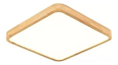 Panel Plafón Led Borde Madera Sobrepuesto  Moderno 40cm 36w - Deus Group 