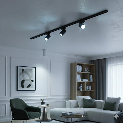 Pack 3 Foco Riel Monofásico Lámpara Techo Ampolleta Gu10