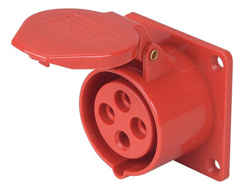 Enchufe Industrial Hembra Embutida Ip44 32a 380v 3p+t
