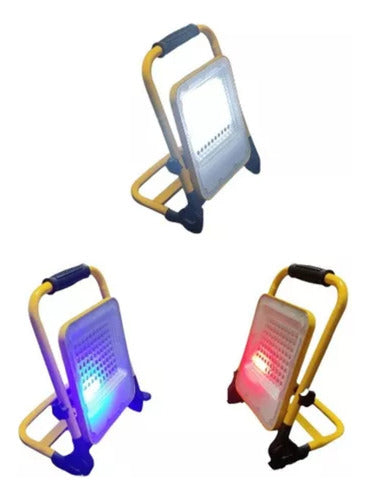 Foco Proyector Led Recargable Portátil 50w Ip65  Baliza