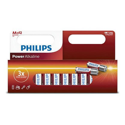 Pilas Alcalinas Aa Philips 1 Pack 12 Unidades Multiusos