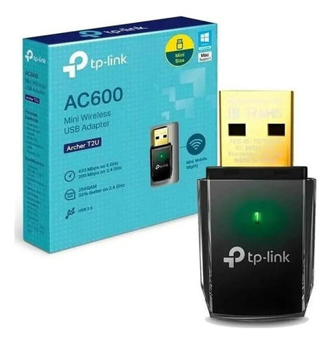 Adaptador USB Inalámbrico WiFi TP-Link Archer T2U 2 Bandas AC600