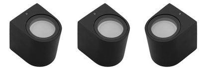 Pack 3 Aplique Kapelle Ip54 Simple Porta Gu10 Konnergie Deus - Deus Group 