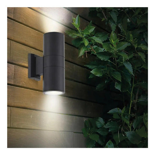 Aplique Led Exterior Kapelle  Ip54 Doble Gu10 Konnergie Deus
