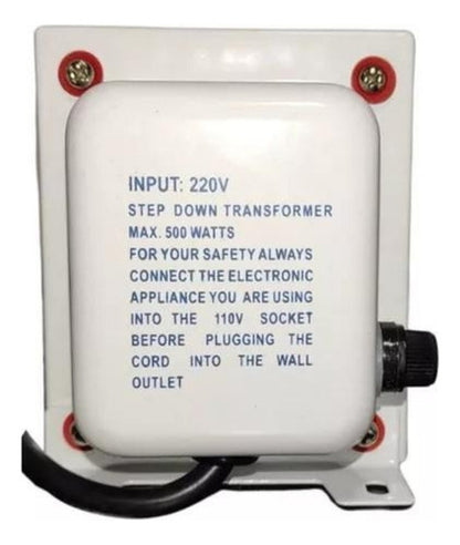 Auto Transformador Corriente 220v A 110v 500 Watts + Tierra - Deus Group 