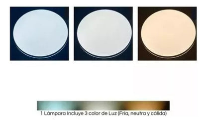 Panel Plafón Led Borde Madera Sobrepuesto Cuadrado  30cm 36w - Deus Group 