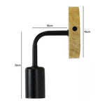Aplique Lampara Foco Led Muro Madera E27 Decoracion Moderno - Deus Group