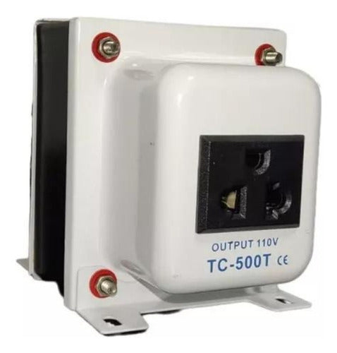 Auto Transformador Corriente 220v A 110v 500 Watts + Tierra - Deus Group 