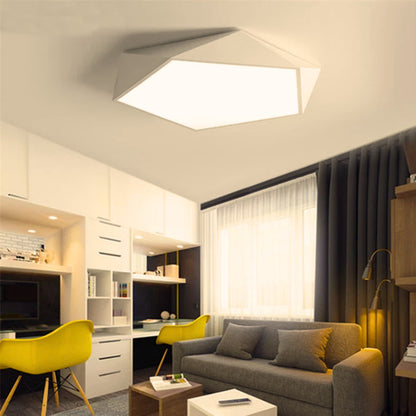 Lámpara Led 72w 40cm Sobrepuesta Moderna Pentágono + Control - Deus Group 