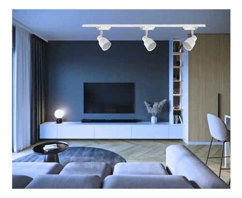 Pack 3 Foco Monofásico Lámpara Techo Riel Muro Elegante Gu10