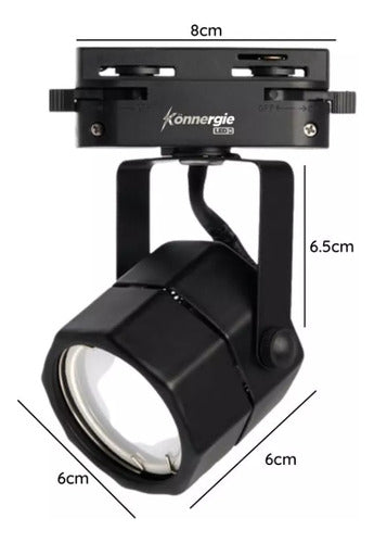 Foco Lampara Riel Monofásico Porta Ampolleta 220v Decorativo