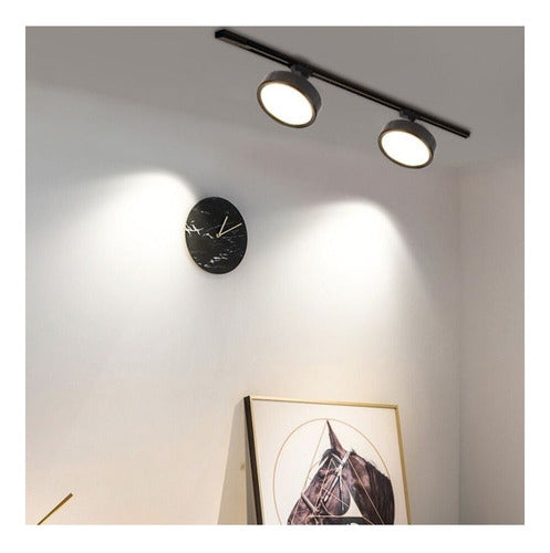 Pack 3 Foco Riel Panel Plafón Led 36w + Riel Monofásico
