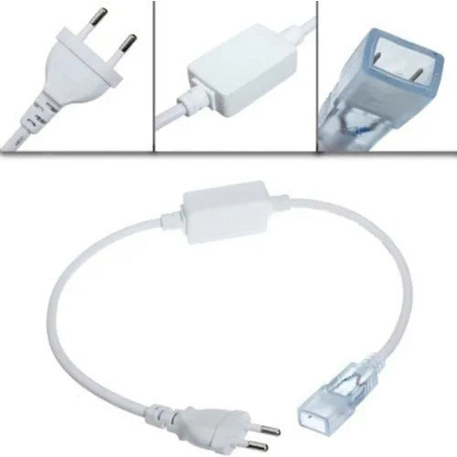 Conector Enchufe Cinta Led 220v 2835 Delgada Ip40 Deus Group - Deus Group