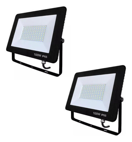Foco Proyector Area Led 100w Eco Seguridad Sec Pack 2