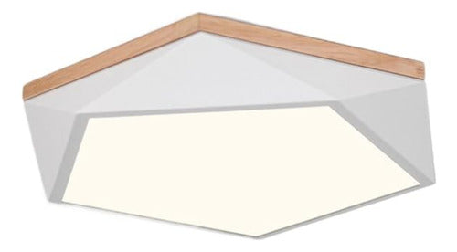Lámpara Led 72w 40cm Sobrepuesta Moderna Pentágono + Control - Deus Group 