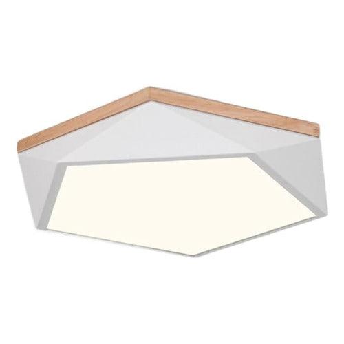 Lámpara Led 72w 40cm Sobrepuesta Moderna Pentágono + Control - Deus Group