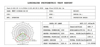 Luminaria Publica Alumbrado Slim 100w Luz Fría Certificada - Deus Group 